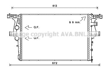 AVA QUALITY COOLING Радиатор, охлаждение двигателя IV2126